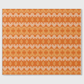 Ethnische geometrische Orange striped Geschenkpapier (Flach)