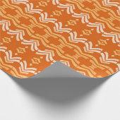 Ethnische geometrische Orange striped Geschenkpapier (Ecke)