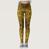 Ethnische goldene Mandala. Leggings (Vorderseite)