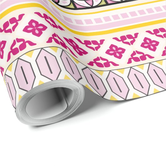 Ethnische Grenzkunst Geschenkpapier (Rolleneckpunkt)