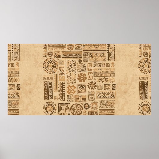 Ethnische handgefertigte Ornamente Poster (Vorne)