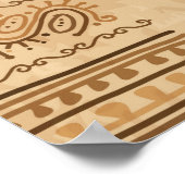 Ethnische handgefertigte Ornamente Poster (Ecke)