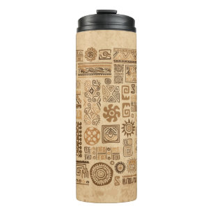 Ethnische handgefertigte Ornamente Thermosbecher