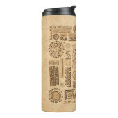 Ethnische handgefertigte Ornamente Thermosbecher (Nach links gedreht)