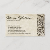 Ethnische handGezeichnet Ornament Stone Textur Visitenkarte (Rückseite)