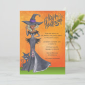 Ethnische Hexeneinladung, Party der Kostüme Einladung (Stehend Vorderseite)