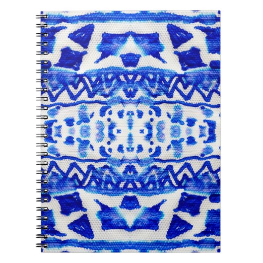 Ethnische Indigo-Pfeil-Muster Notizblock (Vorderseite)