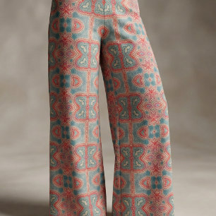 Ethnische indische Verzierte Boho Rot und Aquamari Stoff