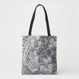 Ethnische inspirierte mit Blumen2 Tasche