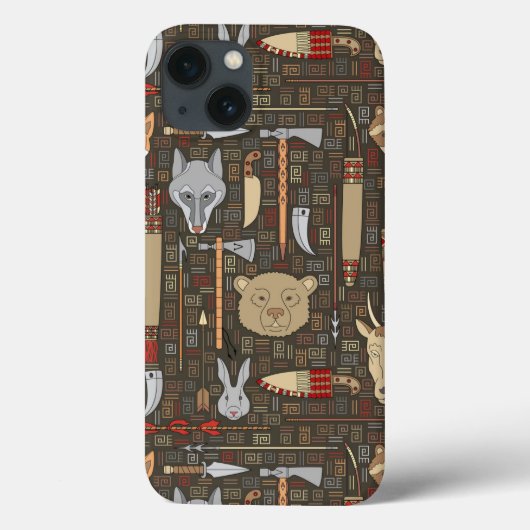 Ethnische Jagdmuster Case-Mate iPhone Hülle (Rückseite)