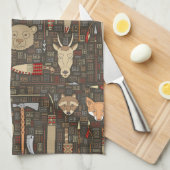 Ethnische Jagdmuster Küchentuch (Viertel Falte)