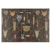 Ethnische Jagdmuster Schneidebrett (Vorderseite)