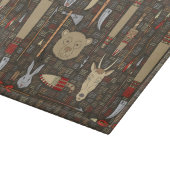 Ethnische Jagdmuster Schneidebrett (Ecke)