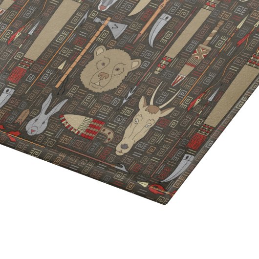 Ethnische Jagdmuster Schneidebrett (Ecke)