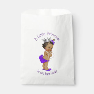 Ethnische kleine Dusche Prinzessin-Baby lila Geschenktütchen