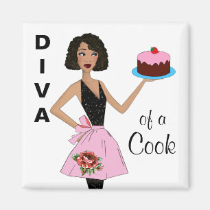 Ethnische Magnete "Diva of a Cook" Magnet
