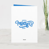 Ethnische Mama & Sohn Blauer/Gelber Muttertag Karte (Rückseite)