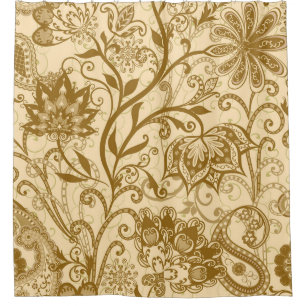 Ethnische Mandalas: indisches Muster Duschvorhang
