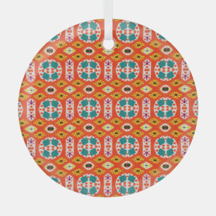 Ethnische Markerkunst: lebendige, nahtlose Kunst. Ornament Aus Glas
