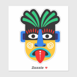 Ethnische Maske Aufkleber