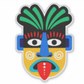 Ethnische Maske Aufkleber (Vorderseite)