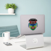 Ethnische Maske Aufkleber (Laptop auf Schreibtisch)