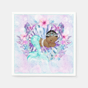 Ethnische Meerjungfrau Baby Shower Servietten