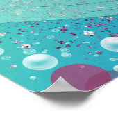 Ethnische Meerjungfrau unter der Sea Baby Dusche Poster (Ecke)