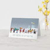 Ethnische Menschen reisen Weihnachtskarte Karte (Gelbe Blume)