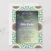 Ethnische Mosaikgeschlechtsneutrale Babydusche Einladung (Vorderseite)