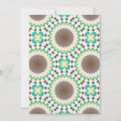 Ethnische Mosaikgeschlechtsneutrale Babydusche Einladung (Rückseite)