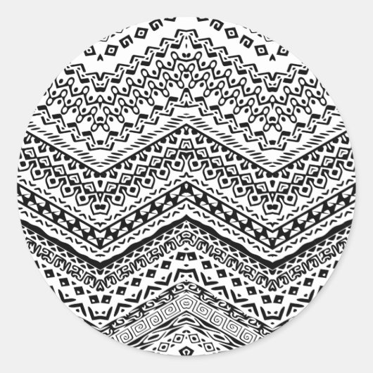 Ethnische Motive 2 Runder Aufkleber (Vorderseite)