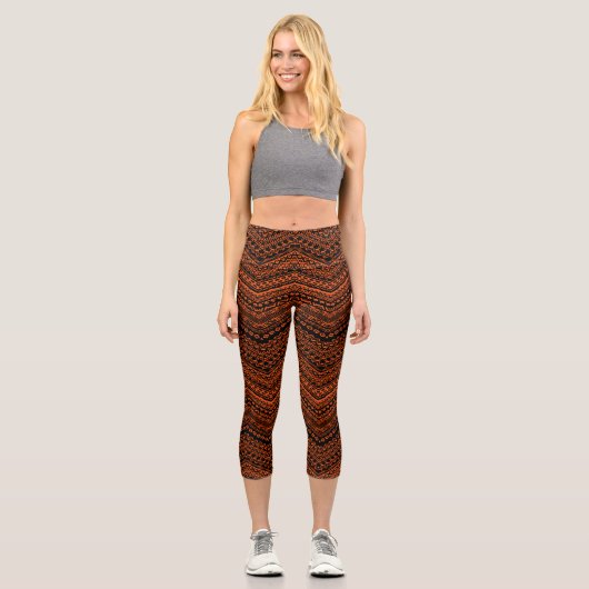 Ethnische Motive 4 Capri Leggings (Vorderseite)