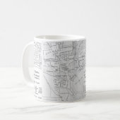 Ethnische Nachbarschafts-Karte Newarks New-Jersey Tasse (Vorderseite Links)