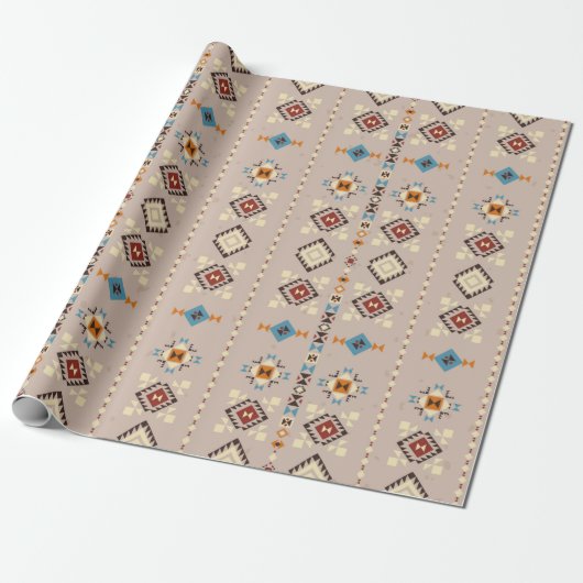 Ethnische nahtlose Struktur Geschenkpapier (Ungerollt)
