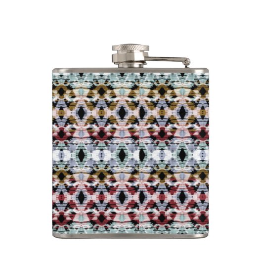 Ethnische Ornamente. Ikat. Flachmann (Rückseite)