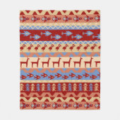 Ethnische peruanische Inka-Tier-Lamas Fische und Fleecedecke (Vorderseite)