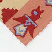 Ethnische peruanische Inka-Tier-Lamas Fische und Fleecedecke (Ecke)