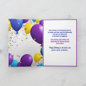 Ethnische Plus Größe Frau mit Afro Vibranly Geburt Karte (Innenseite)