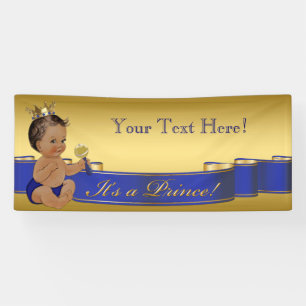 Ethnische Prinz Baby Shower Banner