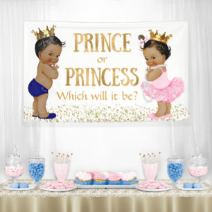Ethnische Prinz Prinzessin Geschlecht Enthüllung B Banner