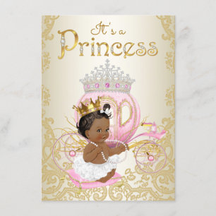 Ethnische Prinzessin-Baby-Shower-Einladungen Einladung