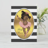 Ethnische Prinzessin Ballerina Einladung (Stehend Vorderseite)