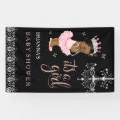 Ethnische Prinzessin Es ist ein Mädchen-Baby-Dusch Banner (Horizontal)