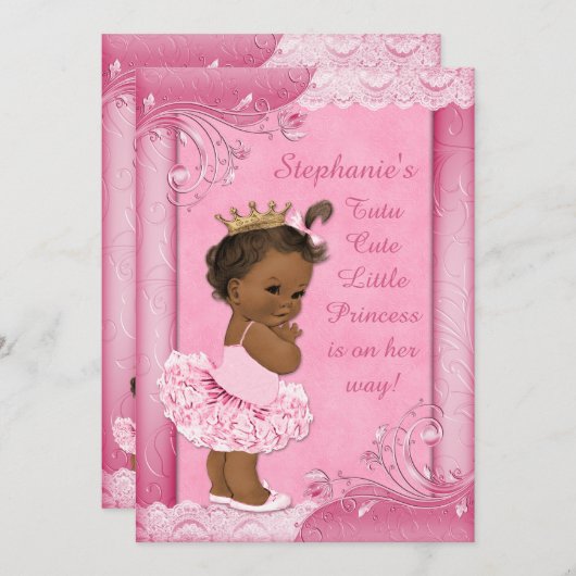 Ethnische Prinzessin in der Einladung (Vorne/Hinten)