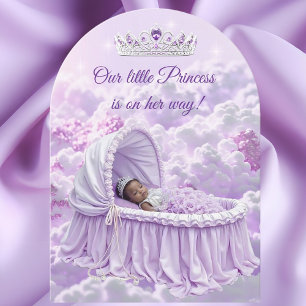Ethnische Prinzessin Lila Flieder Baby Shower Tiar Einladung