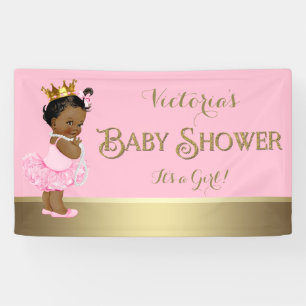Ethnische Prinzessin Tutu Perlen Babyparty Banner
