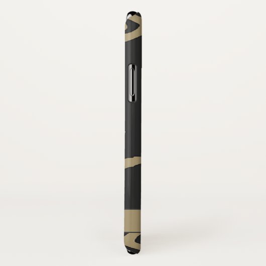 Ethnische Schwarz- und Beige-Indizien Case-Mate iPhone Hülle (Hinten/Rechts)