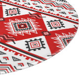 Ethnische Schwarz-weiße rote, ukrainische Motive. Schneidebrett (Ecke)