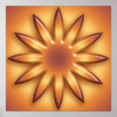 Ethnische Sonne. Geometrisches Gradientenelement. Poster (Vorne)